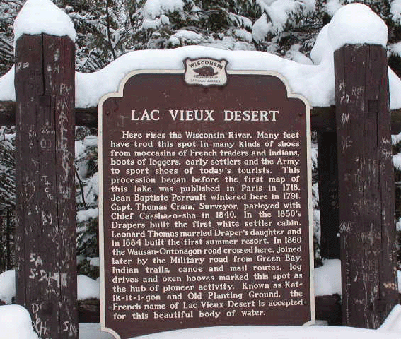 Lac Vieux Sign